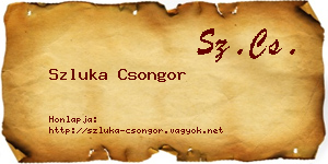 Szluka Csongor névjegykártya