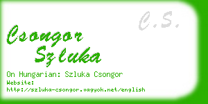 csongor szluka business card